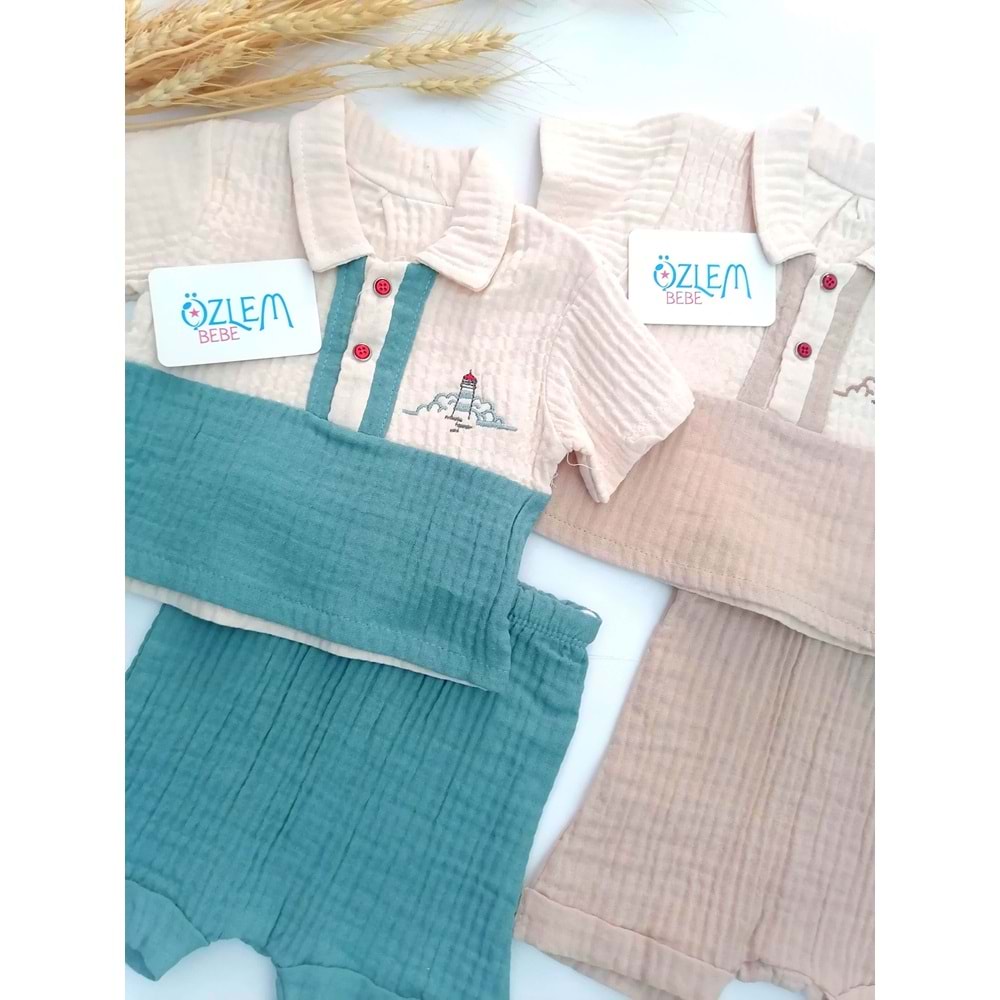 Deniz Feneri Clup Yaka Müslin Takım