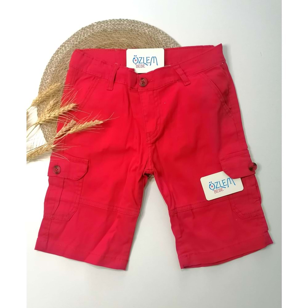 Kargo Cepli Pamuklu Şort