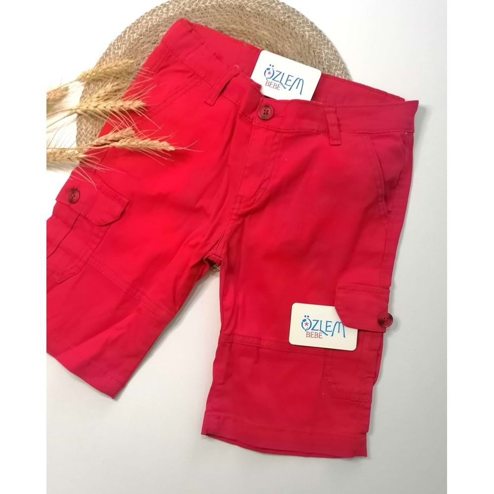 Kargo Cepli Pamuklu Şort