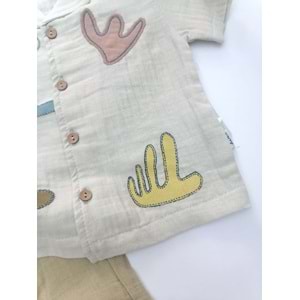 Starfish Baskı Müslin 2'li Takım