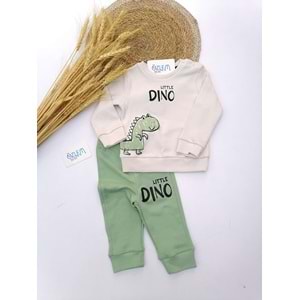 Little Dino Figürlü 2'li Eşofman Takım