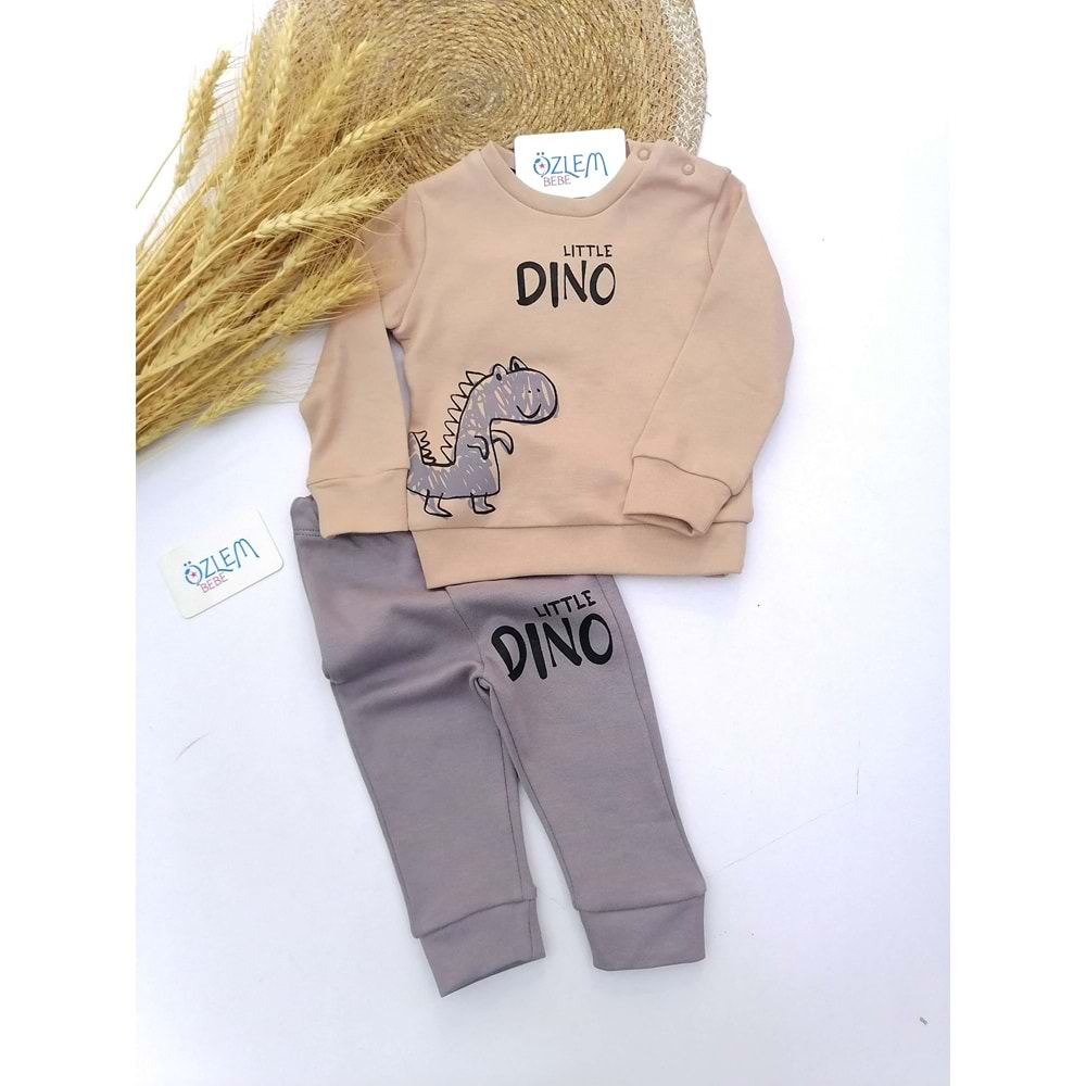 Little Dino Figürlü 2'li Eşofman Takım