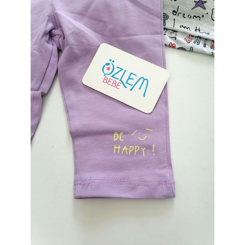 Yıldız Yıldız Desenli Tişört&Tayt 2'li Takım