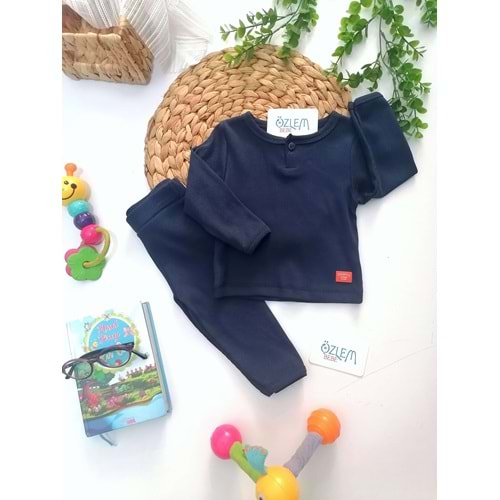 Lacivert Ribana 2'li Takım