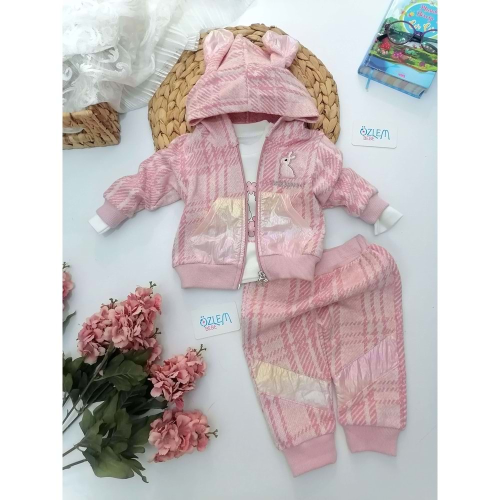 Sweet Little Bunny Hırkalı 3lü Takım