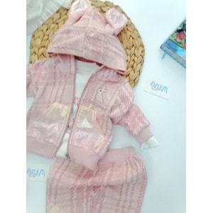 Sweet Little Bunny Hırkalı 3lü Takım