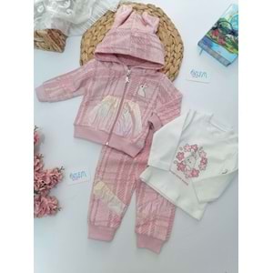 Sweet Little Bunny Hırkalı 3lü Takım