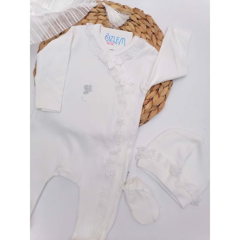 Kelebek Kız 3'Lü Bebek Tulumu