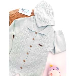 Saç Örgü Model Merserize Şapkalı Tulum