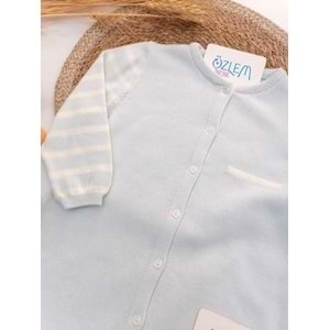 Krem Çizgili Merserize Tulum