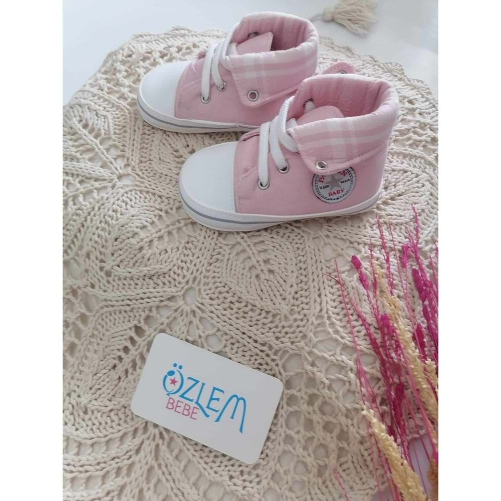 Bot Model Bağcıklı Bebek Ayakkabısı