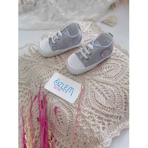Simli Model Bağcıklı Bebek Ayakkabısı