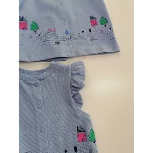 Mutlu Doğa Mavi Kız Yelek