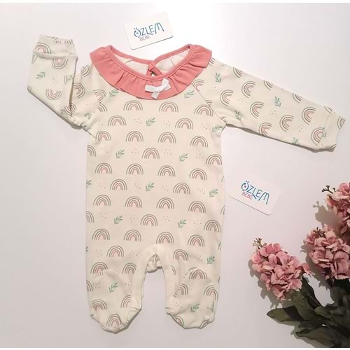 Fırfırlı Bebe Yaka Bebek Tulum