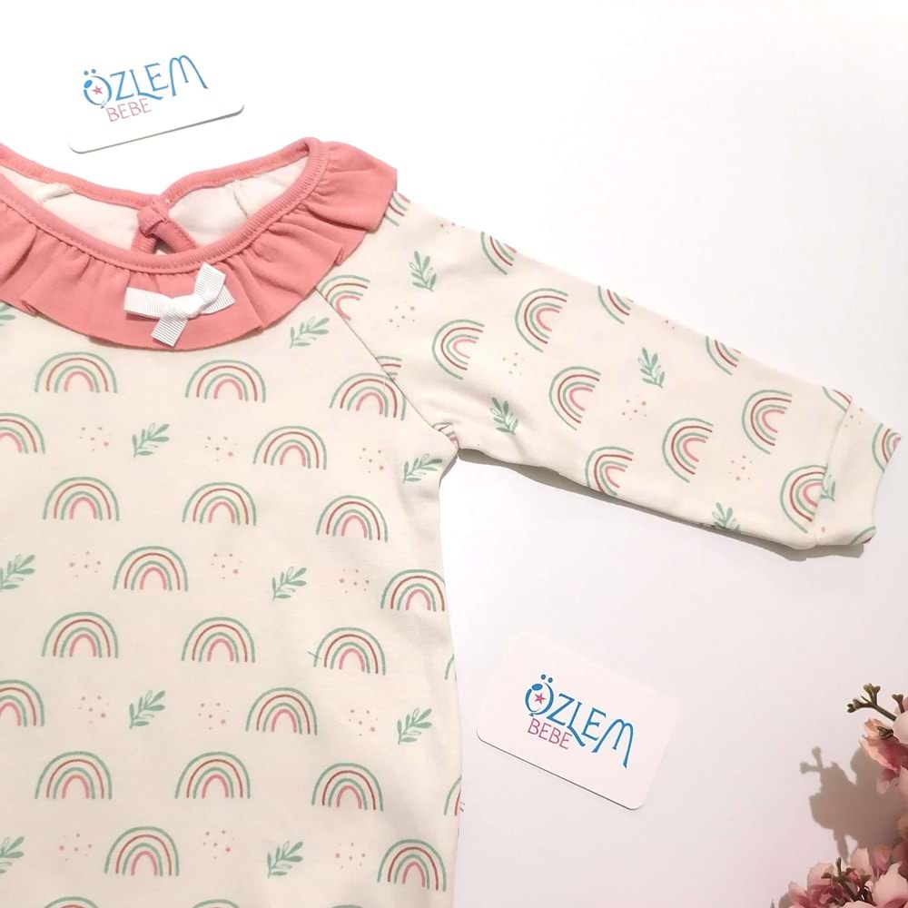 Fırfırlı Bebe Yaka Bebek Tulum