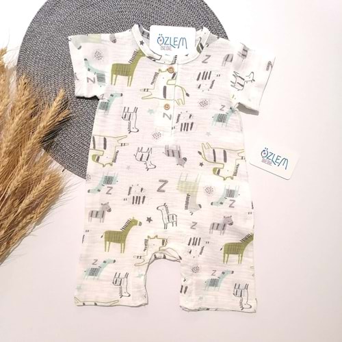 Çılgın Zebra Müslin Tulum