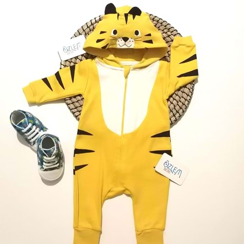 Çizgili Kaplan Kapüşonlu Tulum