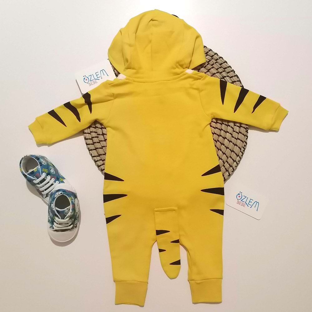 Çizgili Kaplan Kapüşonlu Tulum