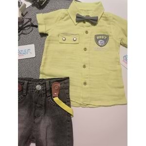 Müslin Gömlek Şortlu Erkek Takım