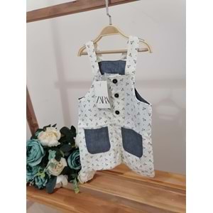 Krem Şortlu Salopet