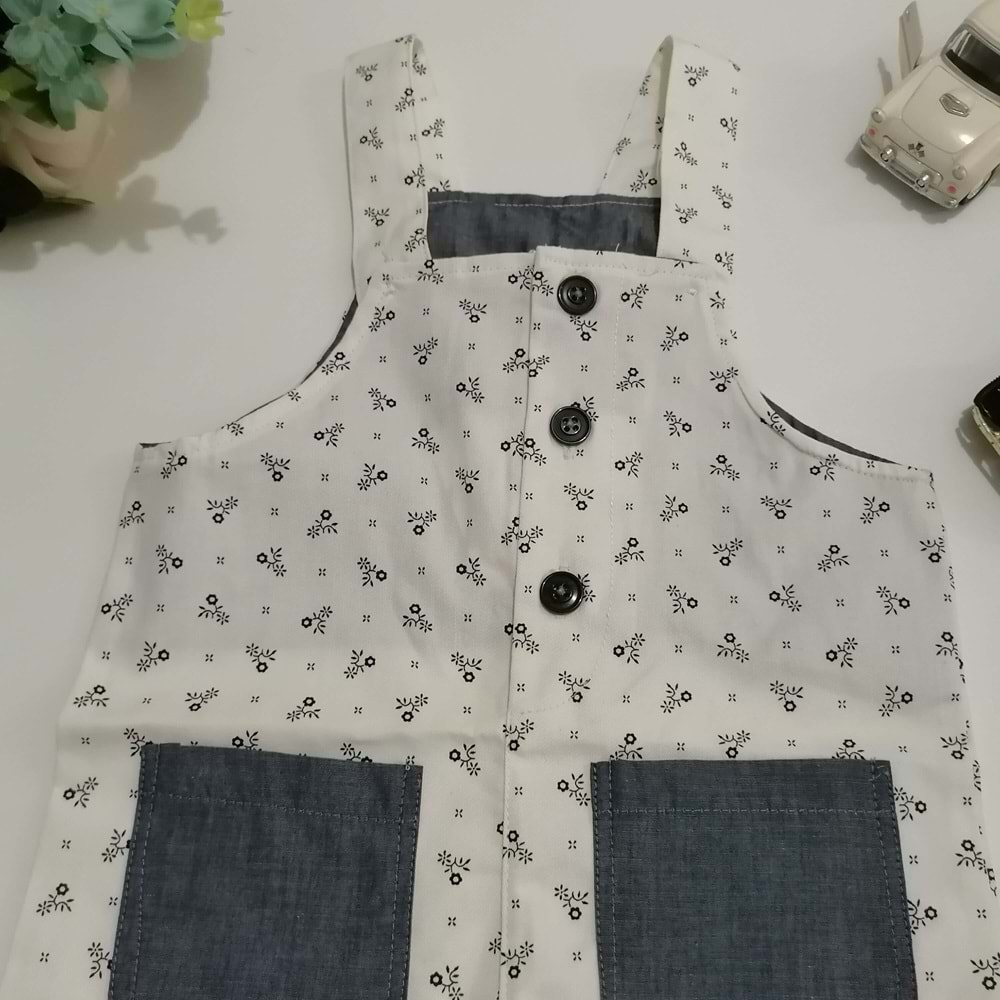 Krem Şortlu Salopet