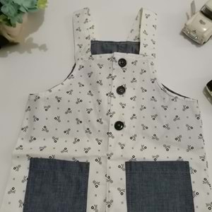 Krem Şortlu Salopet