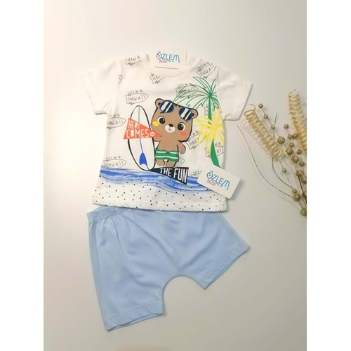 Kaykaylı Mavi Şortlu Takım