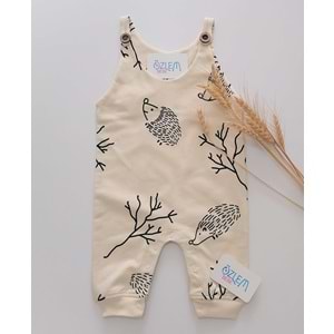 Kirpi Figürlü Krem Salopet