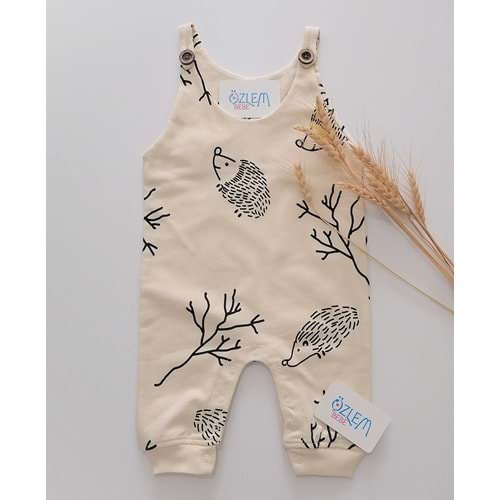 Kirpi Figürlü Krem Salopet