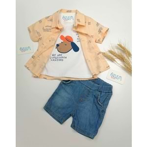 Havi Turuncu Gömlekli 3'lü Takım