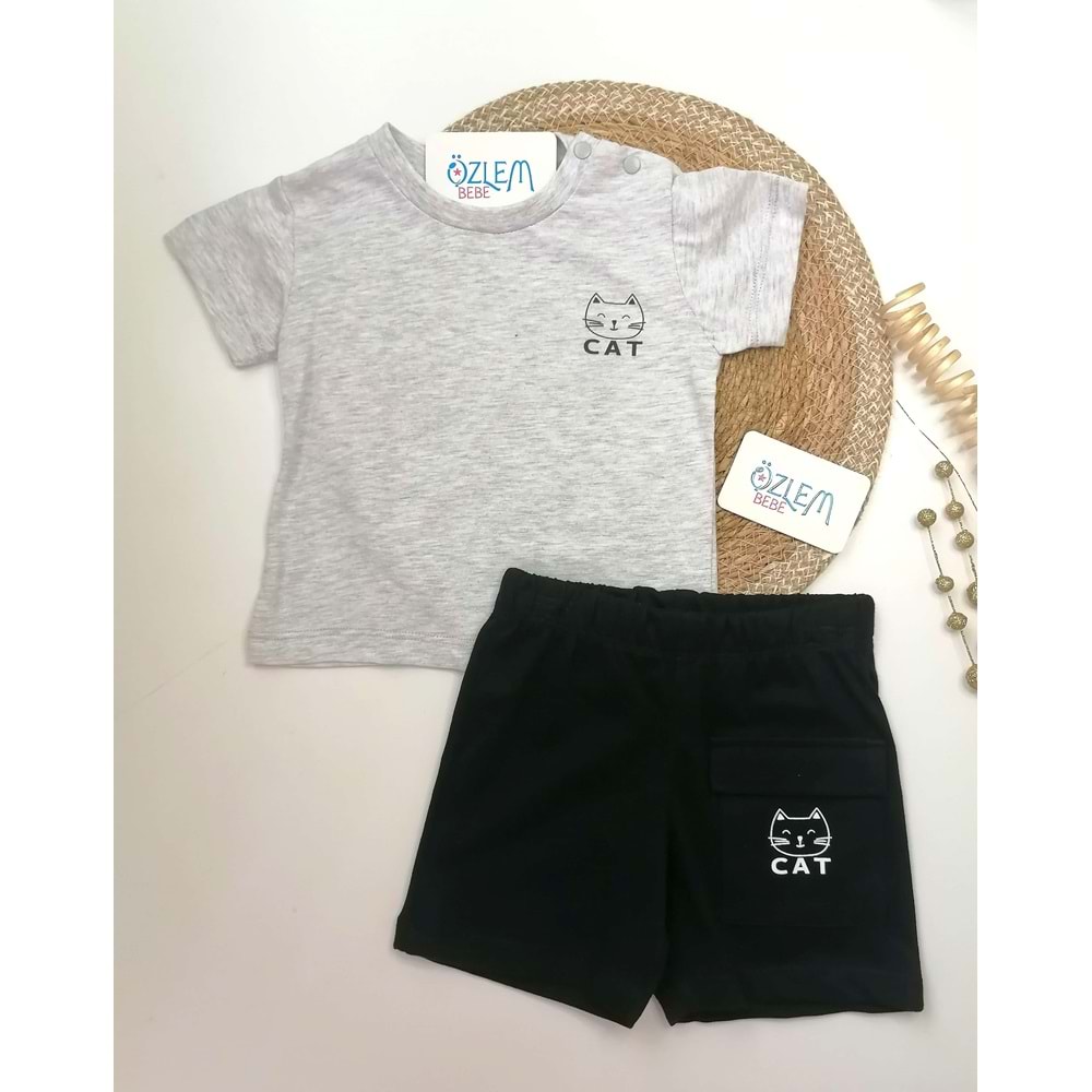 Sevimli Hayvanlar Şortlu Takım