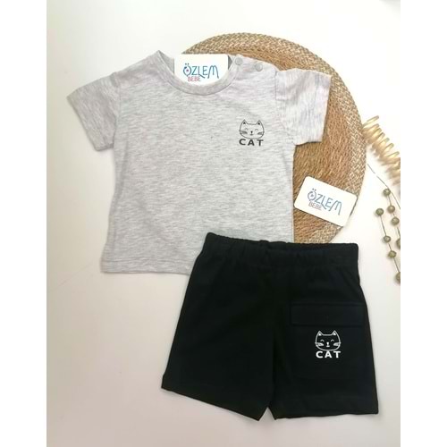 Sevimli Hayvanlar Şortlu Takım