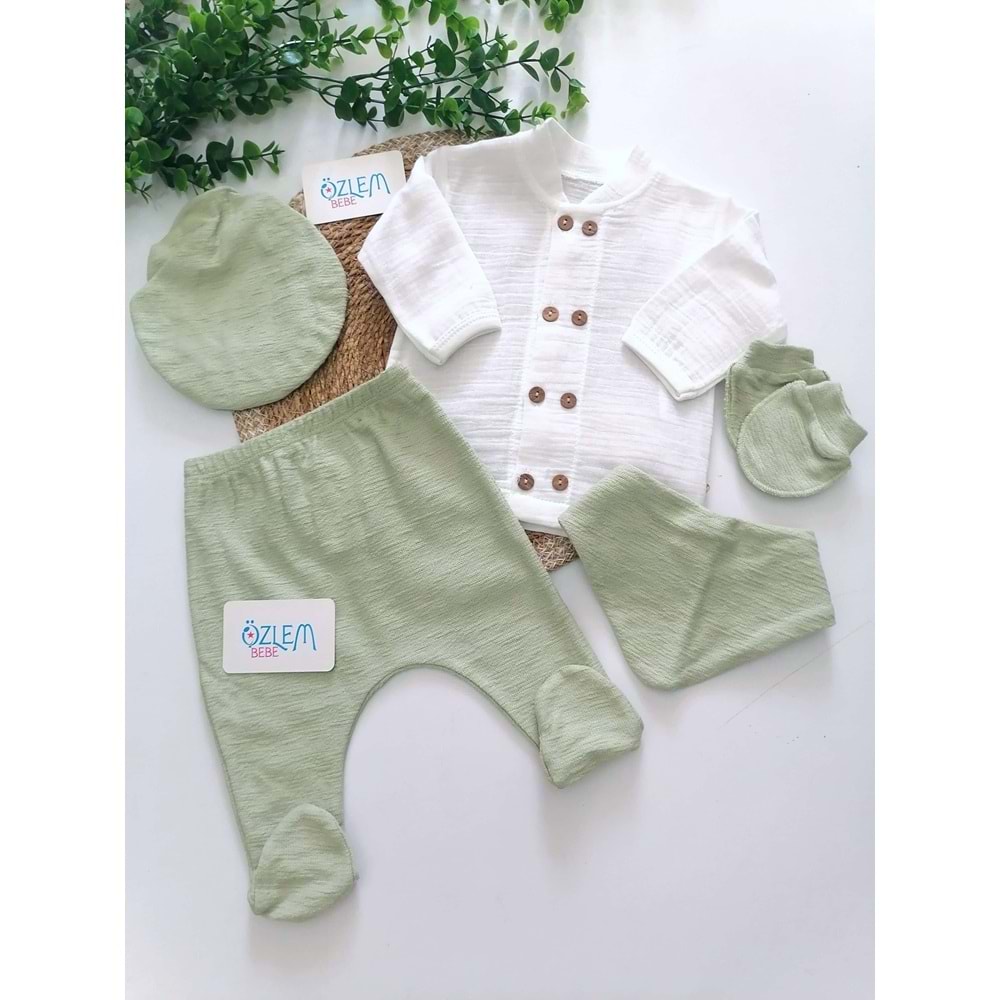 Gömlekli Müslin 5'li Hastane Çıkışı