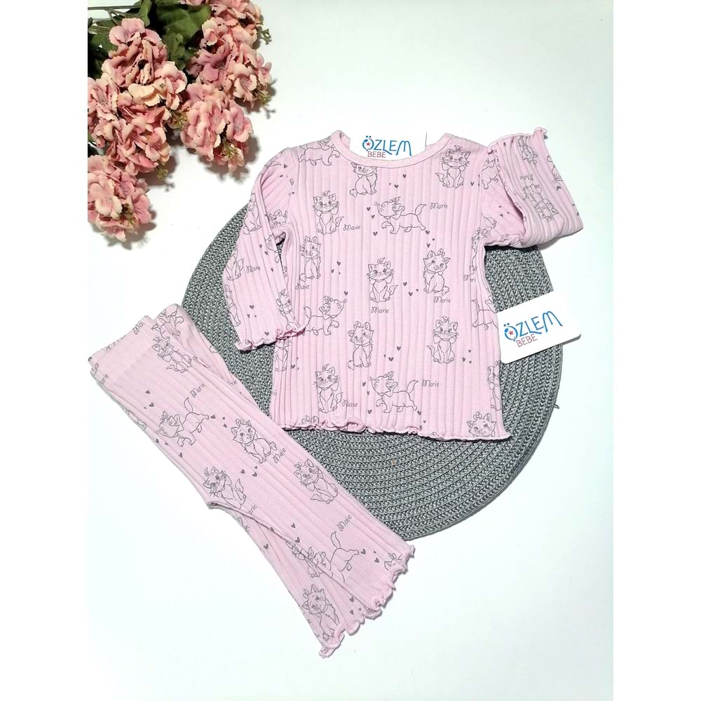 Şeker Kedi Pembe Bebek Takım