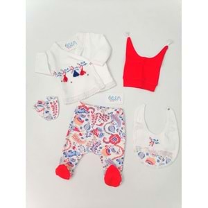 Nakış Desenli 5'li Hastane Çıkışı