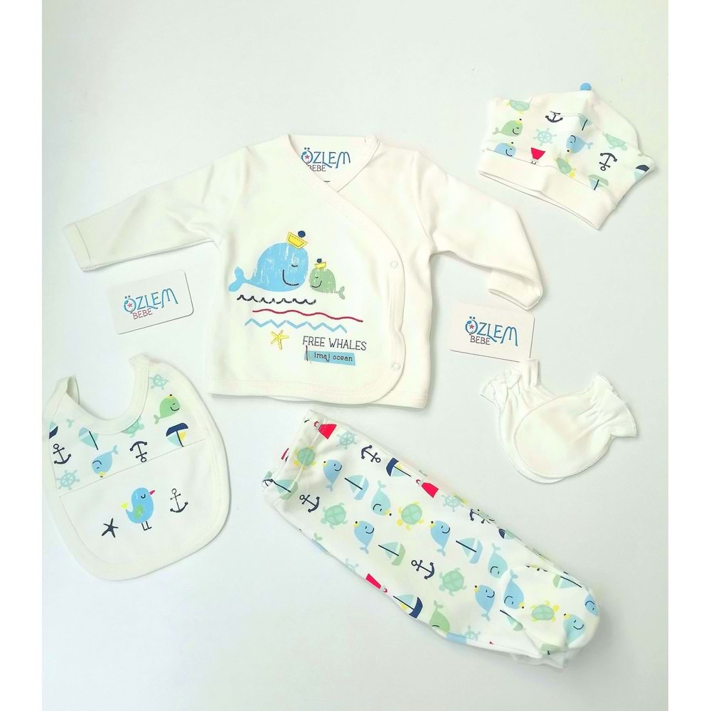 Yunuslu Desenli 5'li Hastane Çıkışı