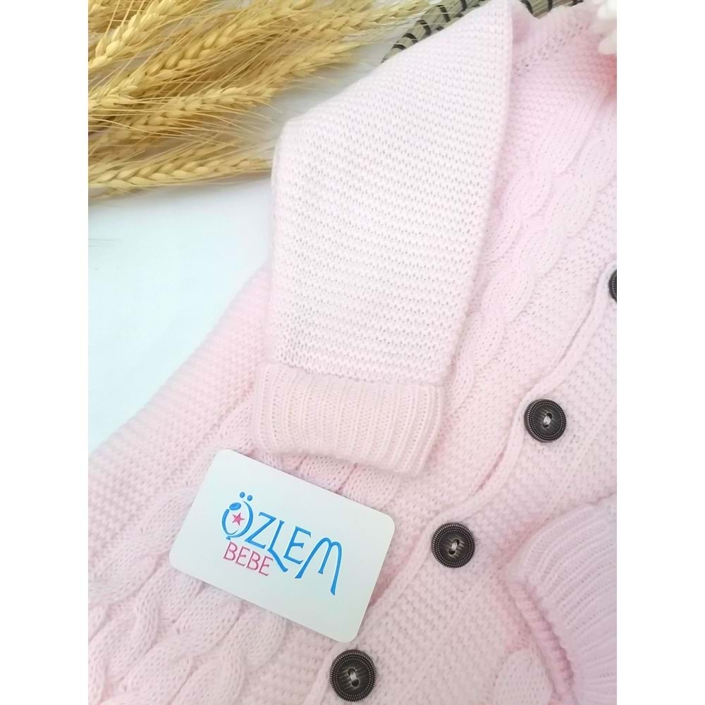 Tavşan Kulaklı Pembe Astronot Tulum