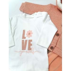 Kapüşonlu Tarçın Rengi 3'lü Bebek Takım