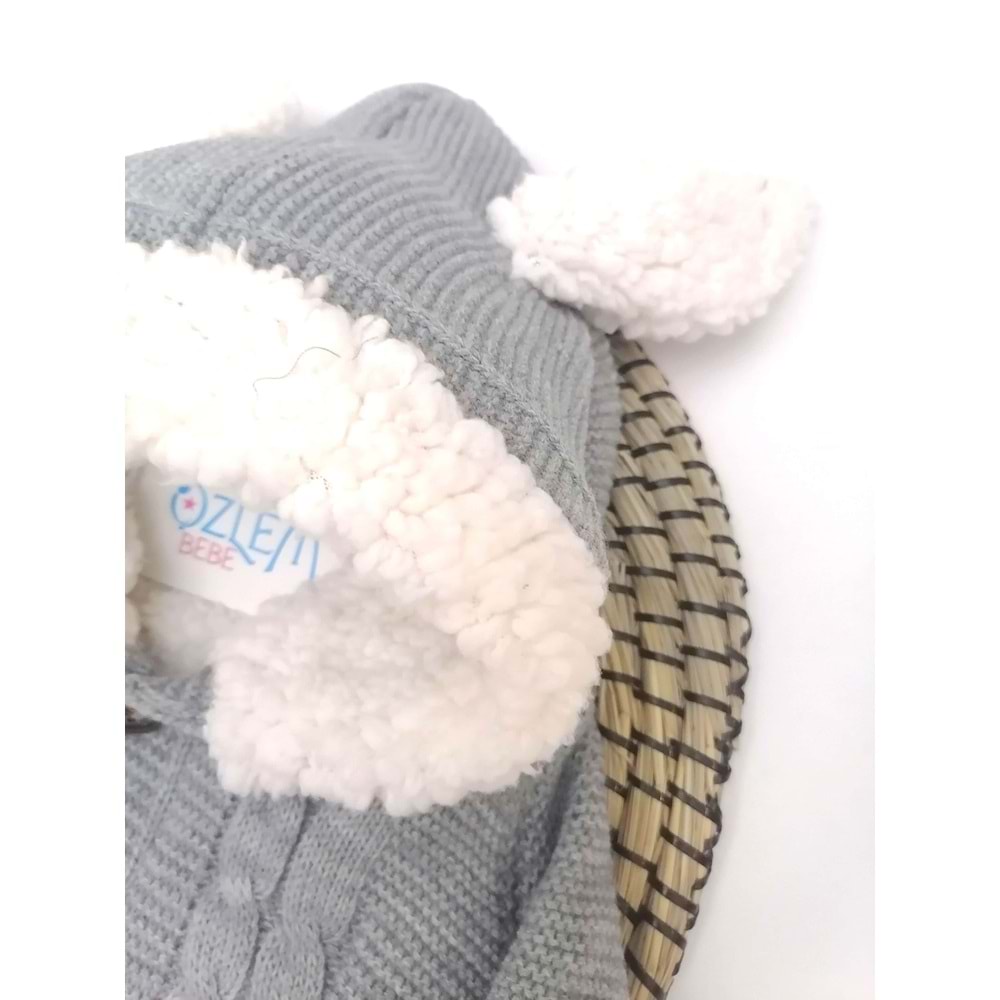 Tavşan Kulaklı Gri Astronot Tulum