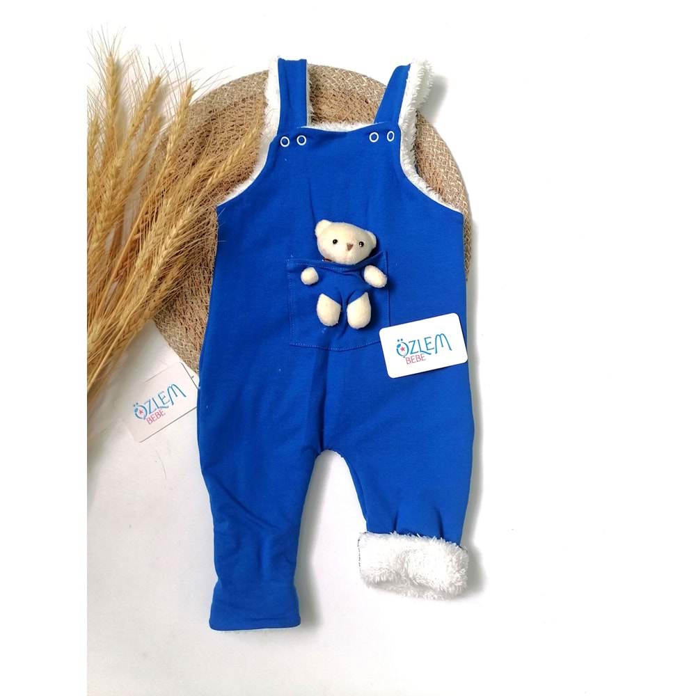 Welsoftlu&Ayıcıklı Mavi Salopet