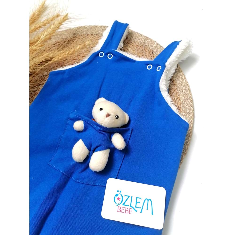 Welsoftlu&Ayıcıklı Mavi Salopet