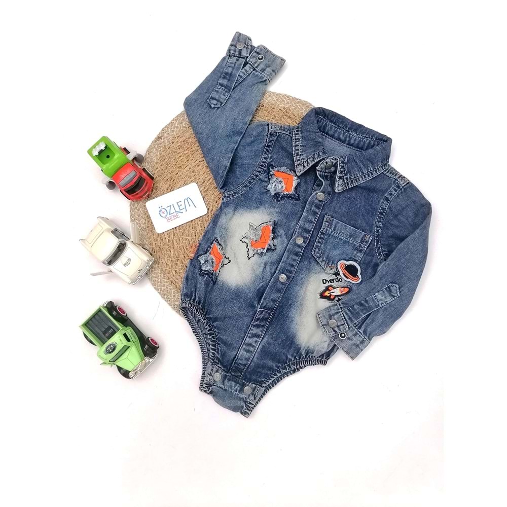 Uzay Yolu Mavi Denim Tulum