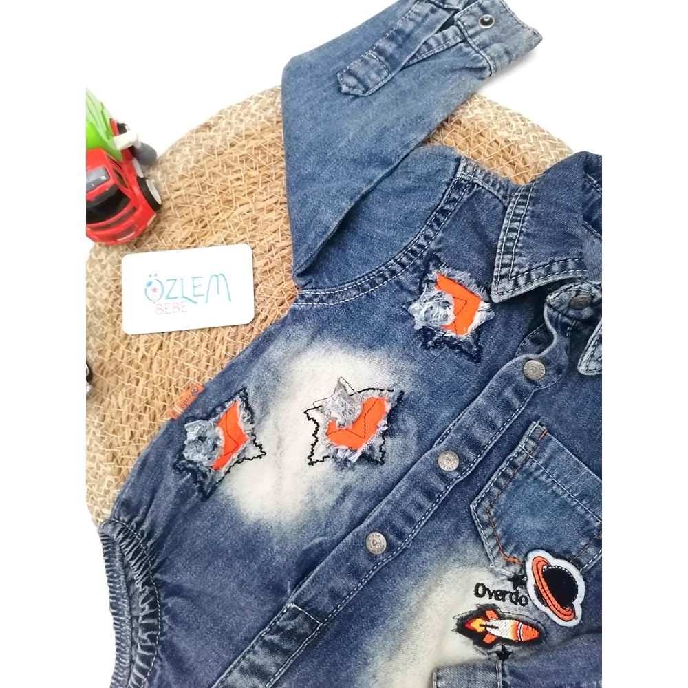 Uzay Yolu Mavi Denim Tulum