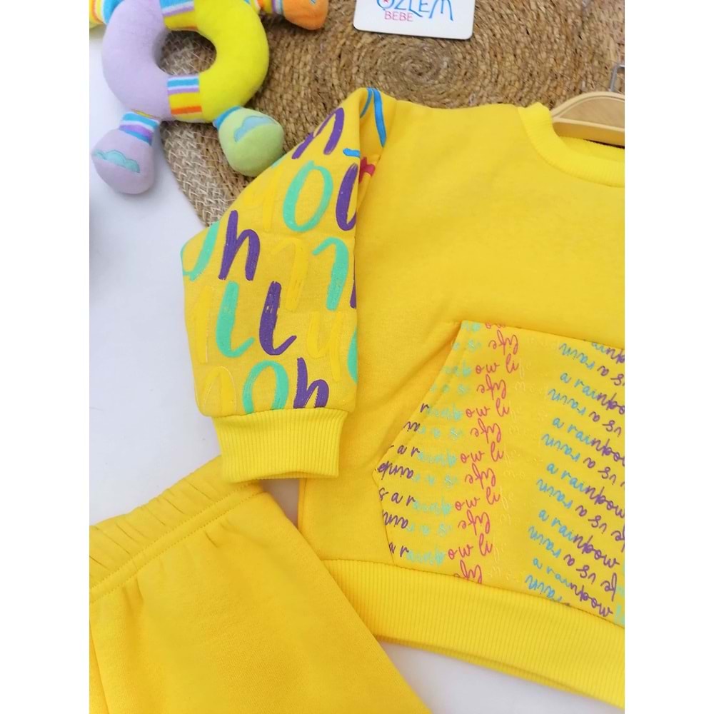 Rainbow Sarı Bebek Takım