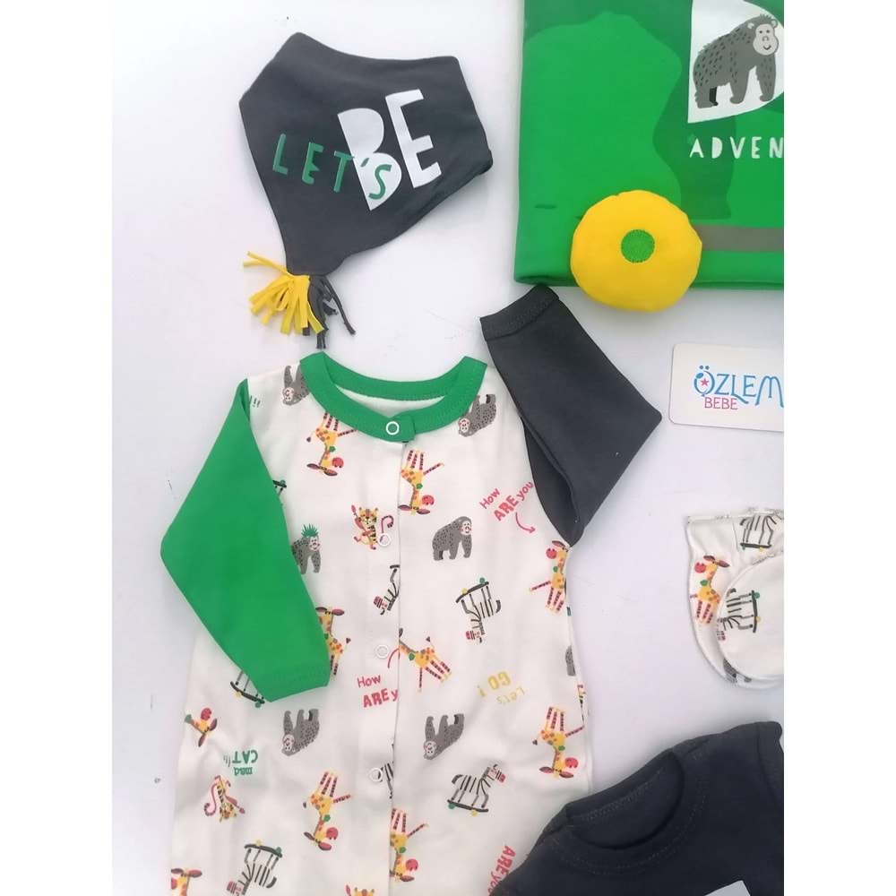 Safari Desenli 10'lu Hastane Çıkışı