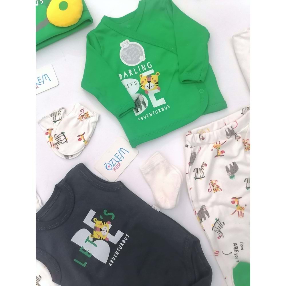 Safari Desenli 10'lu Hastane Çıkışı