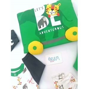 Safari Desenli 10'lu Hastane Çıkışı