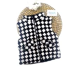 Baklava Desen Elyaf Dolgulu Yelek