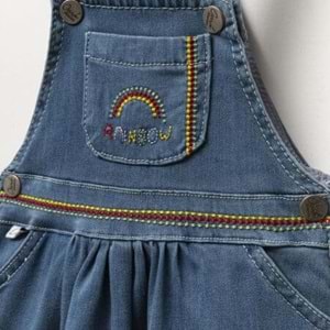 Gökkuşağı Nakışlı Kot Jile