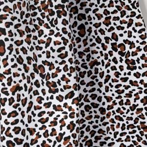 Kelebek Taş Baskı Leopar Elbise 2'li Takım